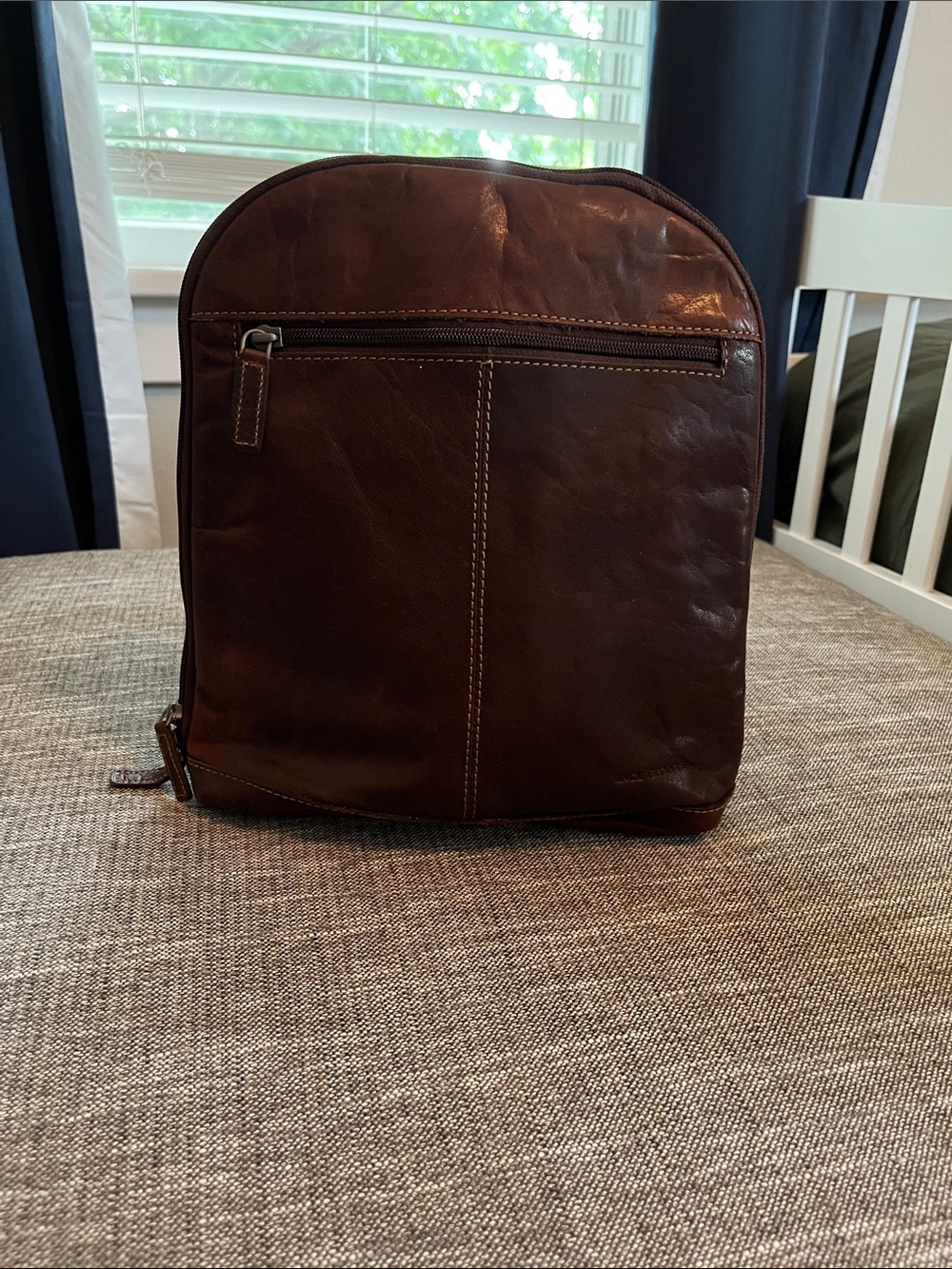 Leather Crossbody or Backpack Bag - Brown